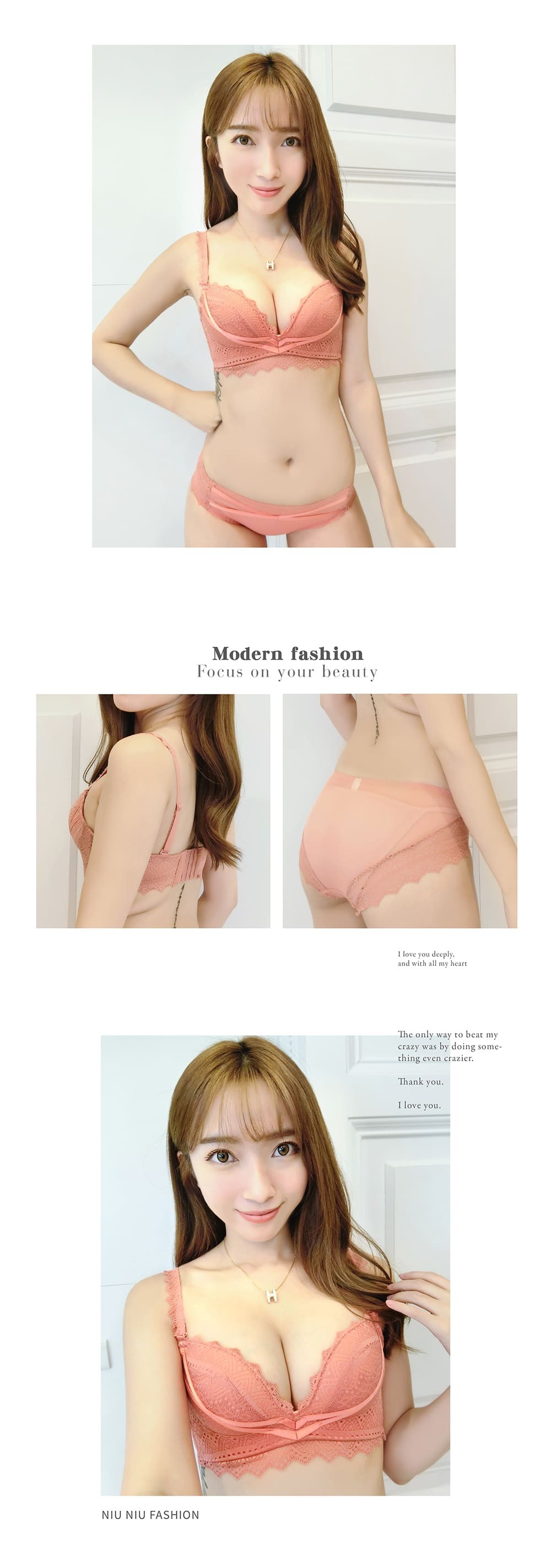 無鋼圈魔幻拉提爆乳內衣套裝 3色
