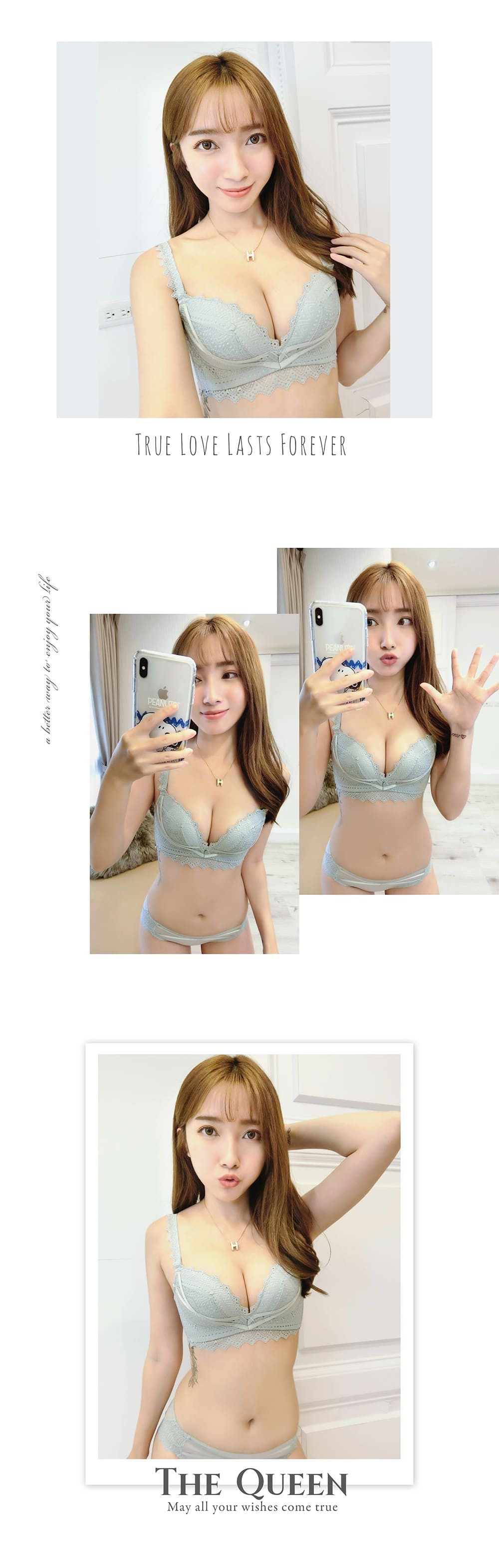 無鋼圈魔幻拉提爆乳內衣套裝 3色