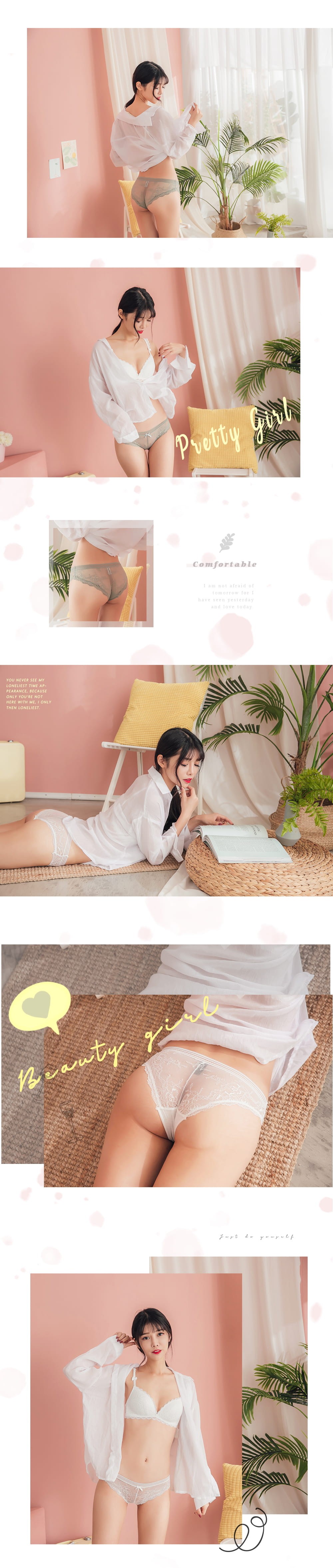 天使之吻浪漫蕾絲內褲單件 5色